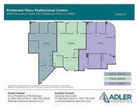 9050 Pines Blvd, Pembroke Pines, FL à louer Plan d’étage– Image 1 sur 1