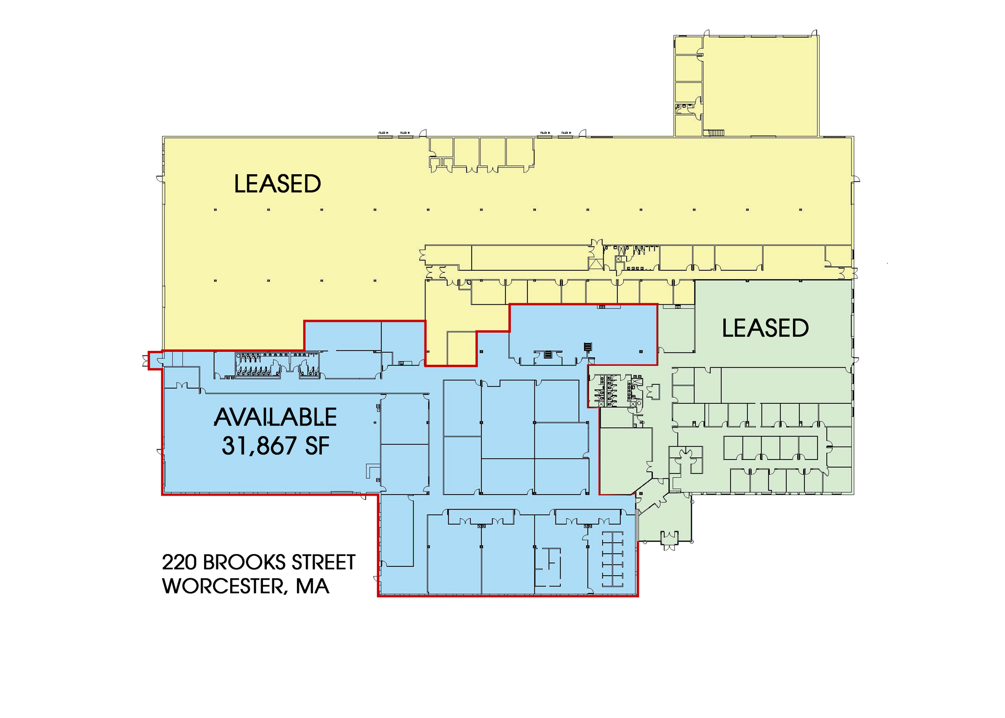 220 Brooks St, Worcester, MA à louer Plan d’étage– Image 1 sur 2