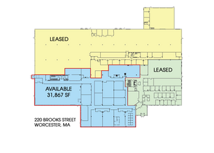 220 Brooks St, Worcester, MA à louer Plan d’étage– Image 1 sur 2
