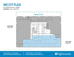 421 Fayetteville St, Raleigh, NC à louer Plan d’étage– Image 2 sur 2