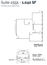 733 Bishop St, Honolulu, HI à louer Plan d’étage– Image 1 sur 1