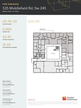 535 Middlefield Rd, Menlo Park, CA à louer Plan d’étage– Image 1 sur 1