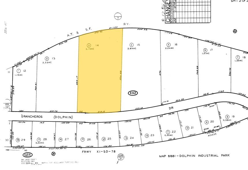 960 E Rancheros Dr, San Marcos, CA à louer - Plan cadastral – Image 3 sur 3