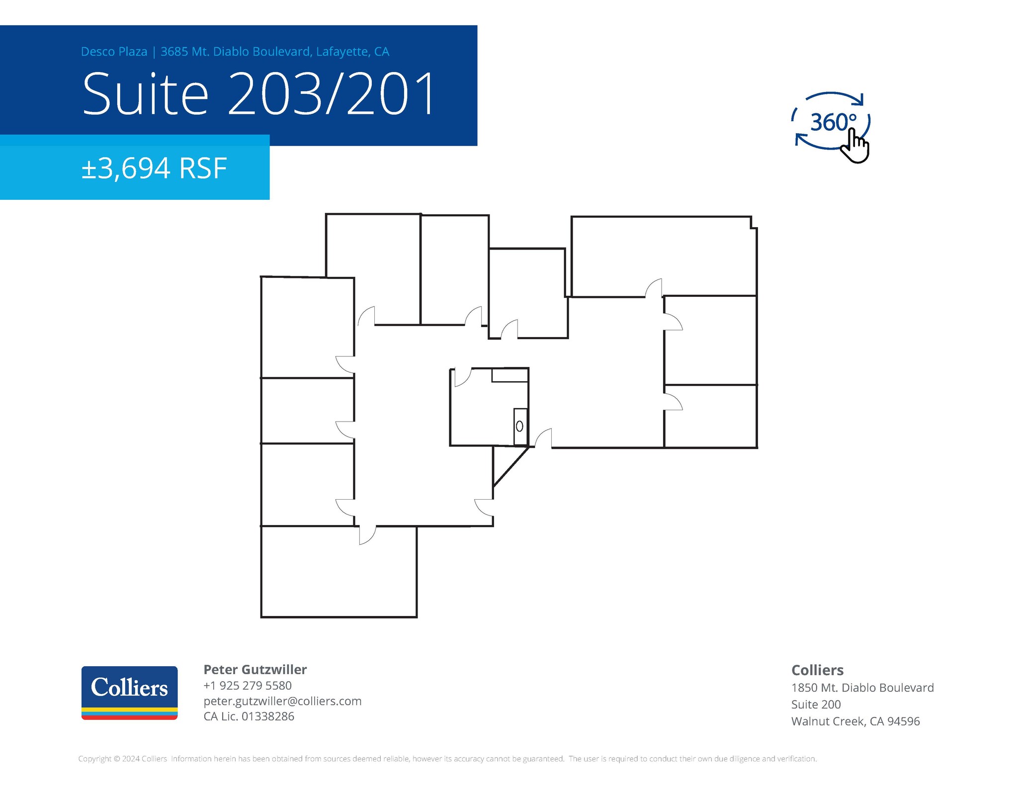 3685 Mount Diablo Blvd, Lafayette, CA à louer Plan d’étage– Image 1 sur 1