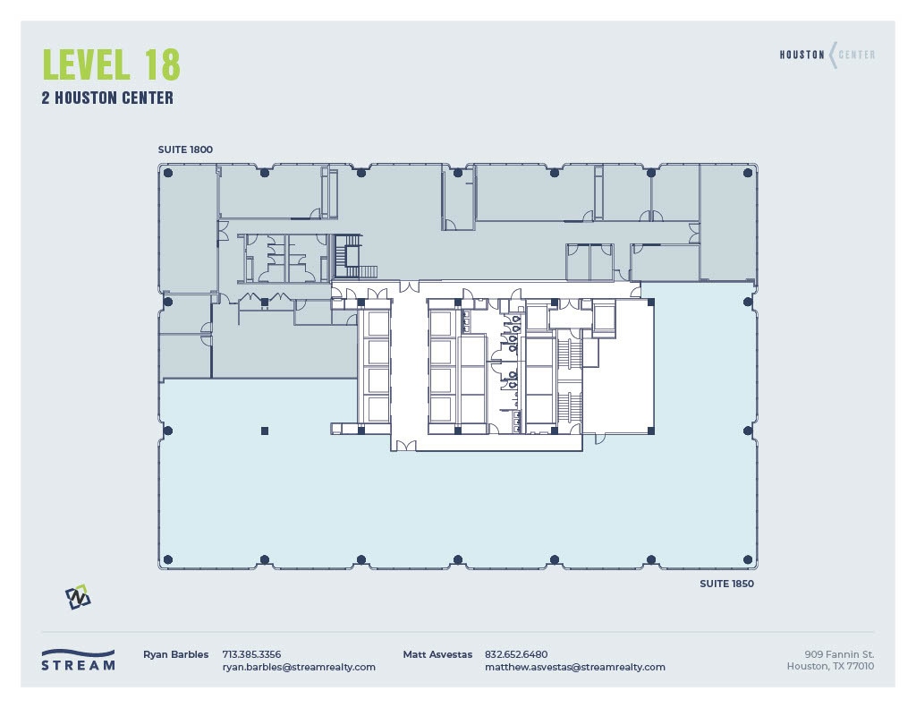 909 Fannin St, Houston, TX à louer Plan d’étage– Image 1 sur 1