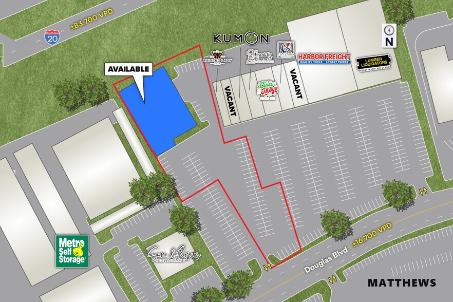 7442 Douglas Blvd, Douglasville, GA à louer - Plan de site – Image 3 sur 4
