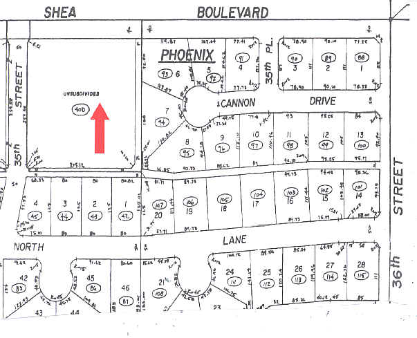 3509-3519 E Shea Blvd, Phoenix, AZ à louer - Plan cadastral – Image 2 sur 3