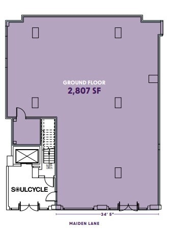 101 Maiden Ln, New York, NY à louer Plan d’étage– Image 1 sur 1