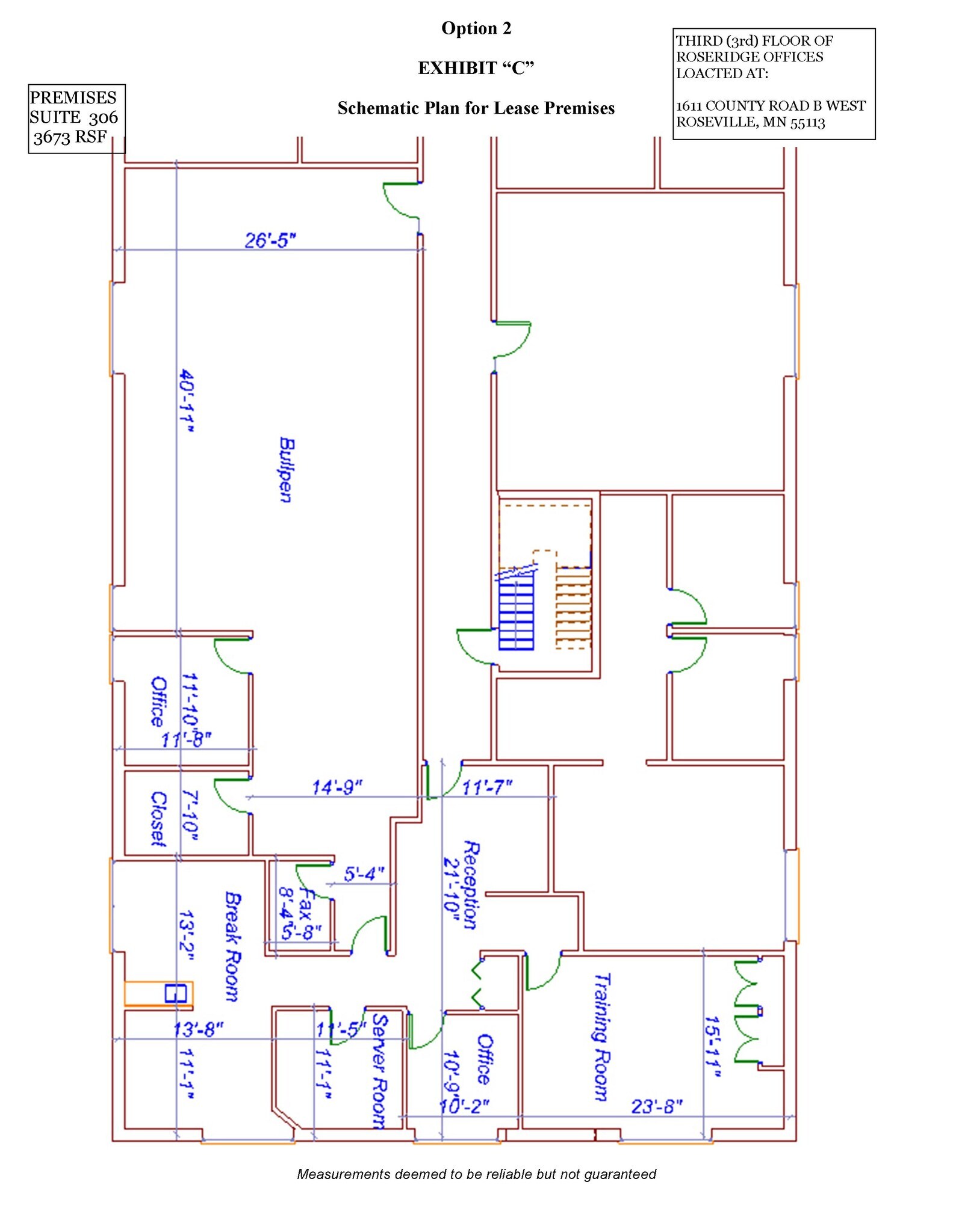 1611 W County Road B, Roseville, MN à louer Plan d’étage– Image 1 sur 2