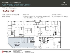 475 Aviation Blvd, Santa Rosa, CA à louer Plan d’étage– Image 1 sur 1