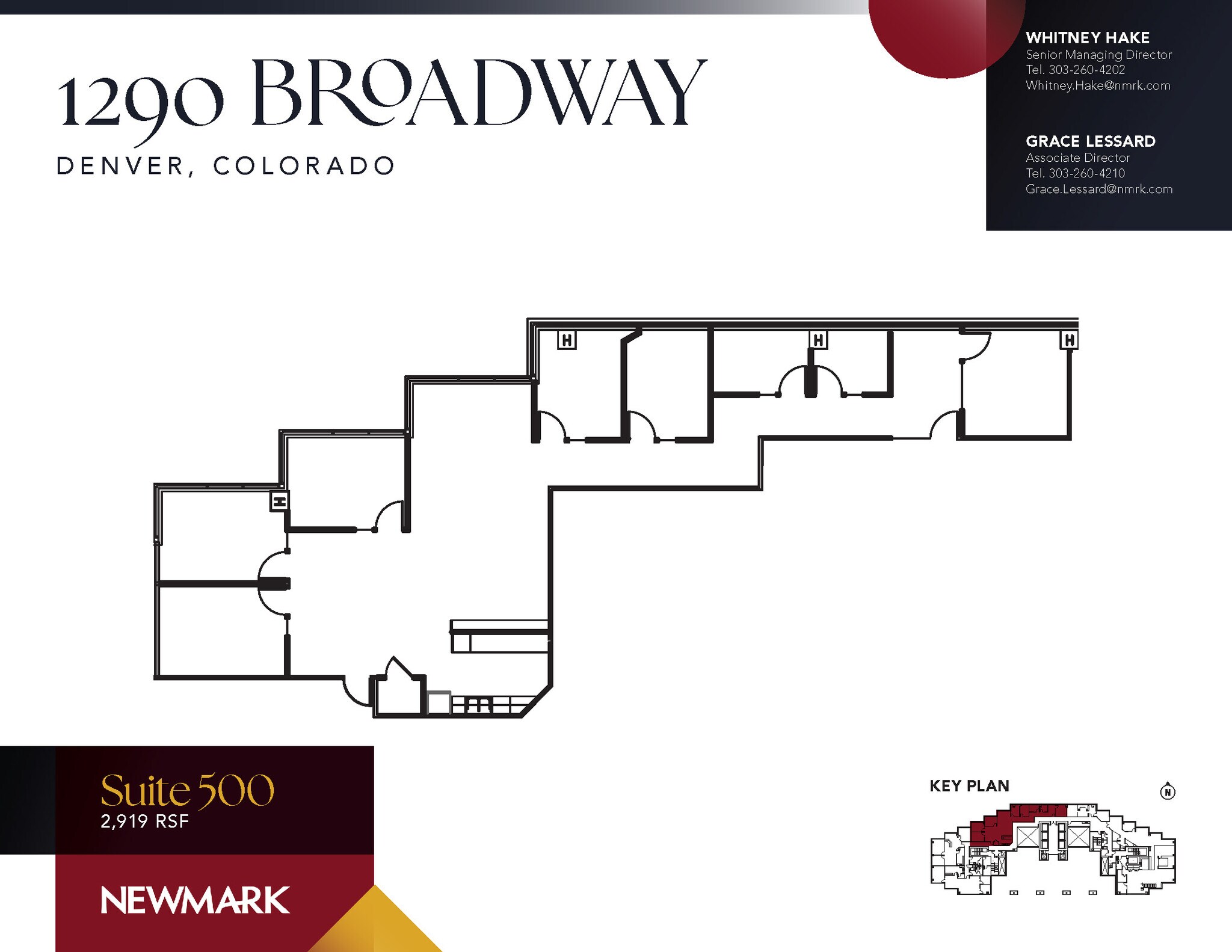 1290 Broadway, Denver, CO à louer Plan d’étage– Image 1 sur 1