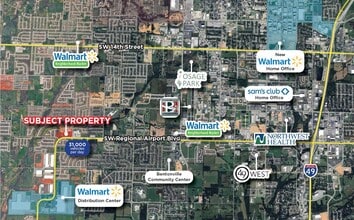 SW Regional Airport Blvd, Bentonville, AR - Vue aérienne vue de carte