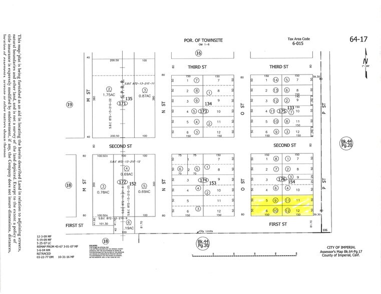 P Street, Imperial, CA à vendre - Plan cadastral – Image 2 sur 2