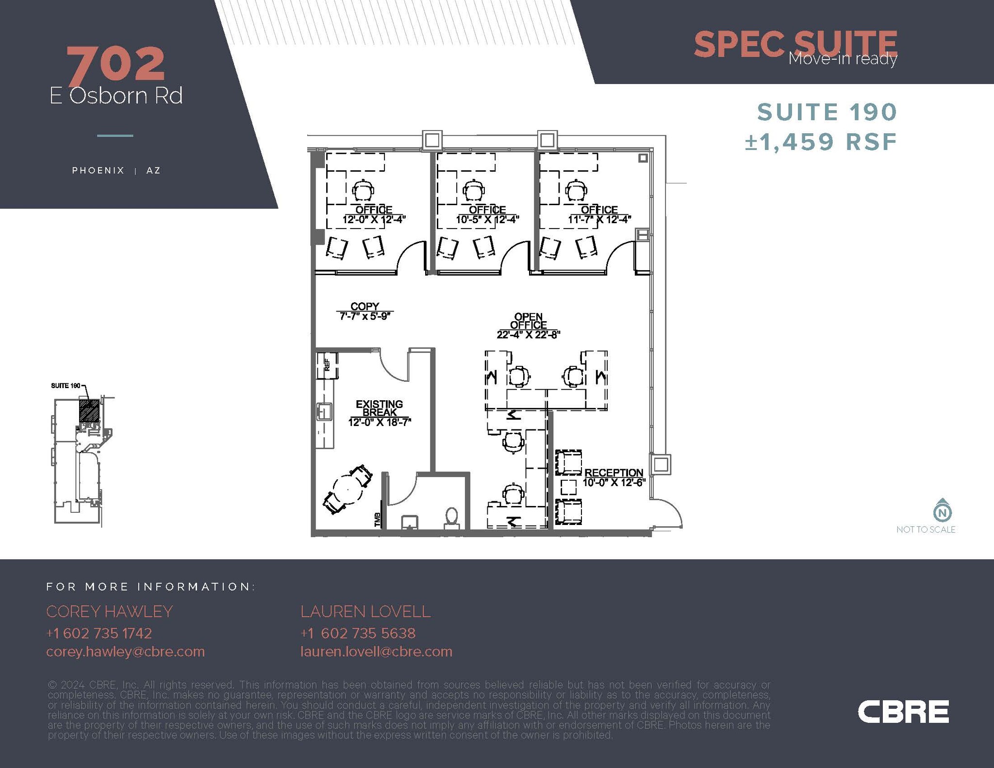 702 E Osborn Rd, Phoenix, AZ à louer Plan d’étage– Image 1 sur 1
