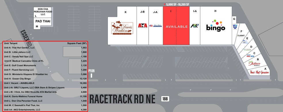 109 Racetrack Rd, Fort Walton Beach, FL à louer - Plan de site – Image 2 sur 4