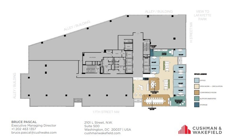801 17th St NW, Washington, DC à louer Plan d’étage– Image 1 sur 1