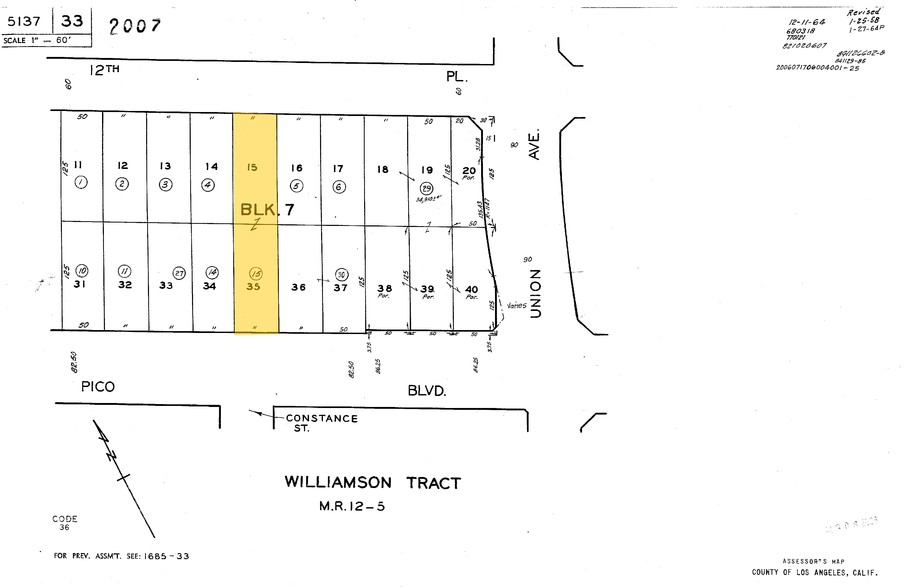 1625 W Pico Blvd, Los Angeles, CA à louer - Plan cadastral – Image 3 sur 3