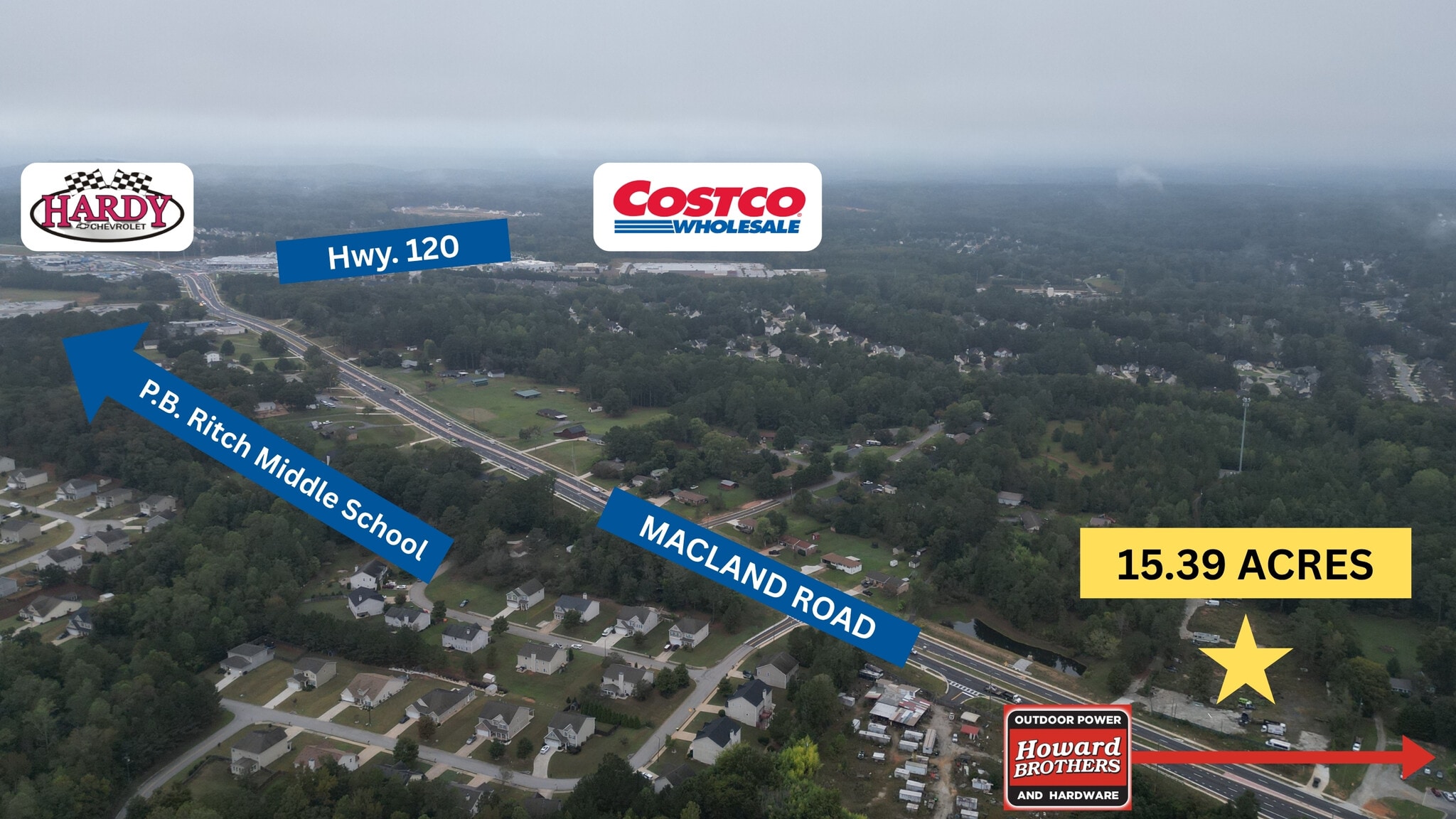 3089 Macland Rd, Dallas, GA à vendre Aérien– Image 1 sur 9