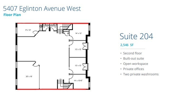 5397 Eglinton Ave W, Toronto, ON à louer Plan d’étage– Image 1 sur 1