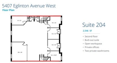 5397 Eglinton Ave W, Toronto, ON à louer Plan d’étage– Image 1 sur 1