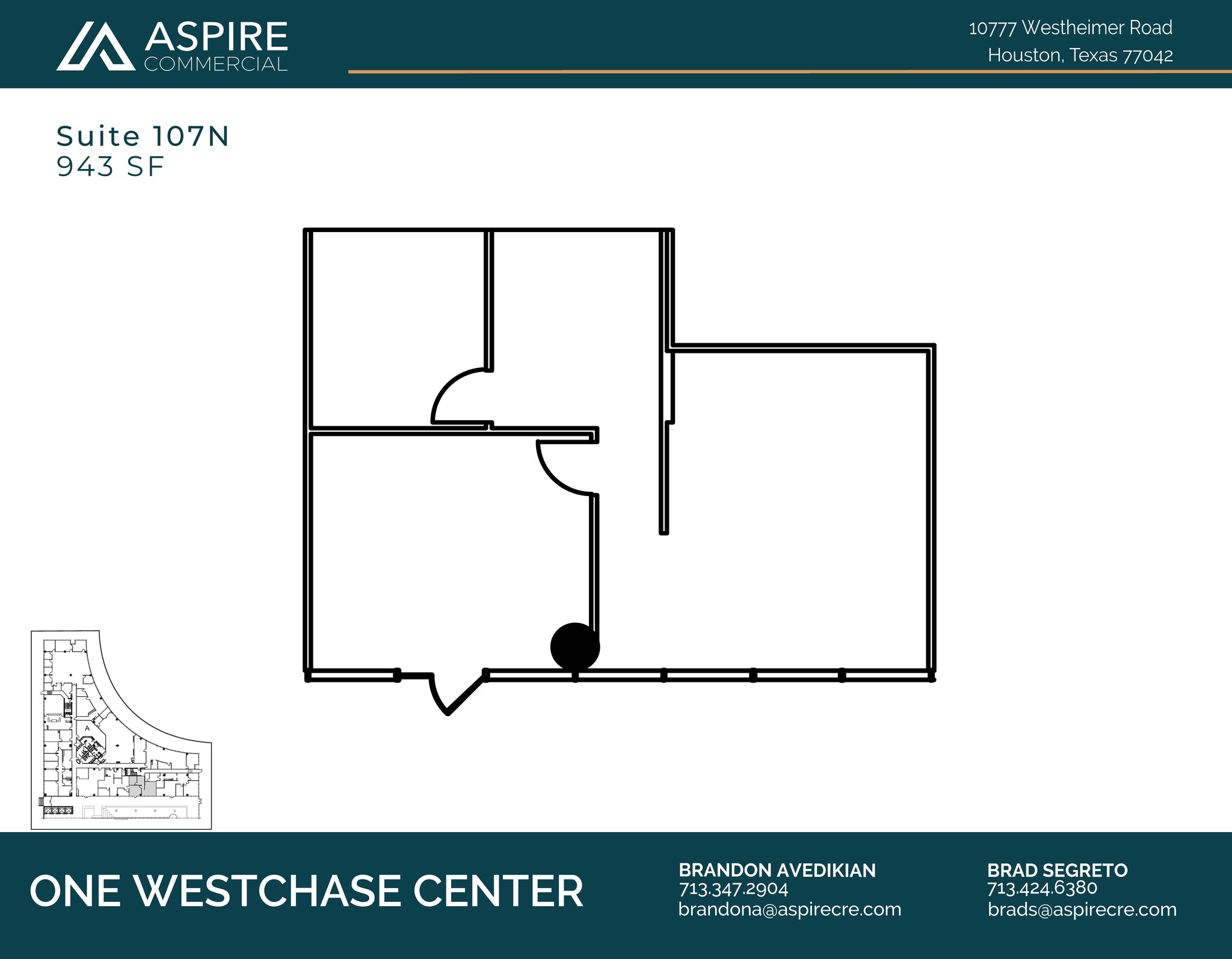 10777 Westheimer Rd, Houston, TX à louer Plan d’étage– Image 1 sur 1
