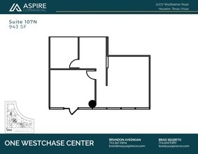 10777 Westheimer Rd, Houston, TX à louer Plan d’étage– Image 1 sur 1