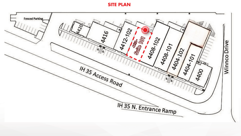 4400-4420 N Interstate 35, San Antonio, TX à louer - Plan de site – Image 2 sur 5