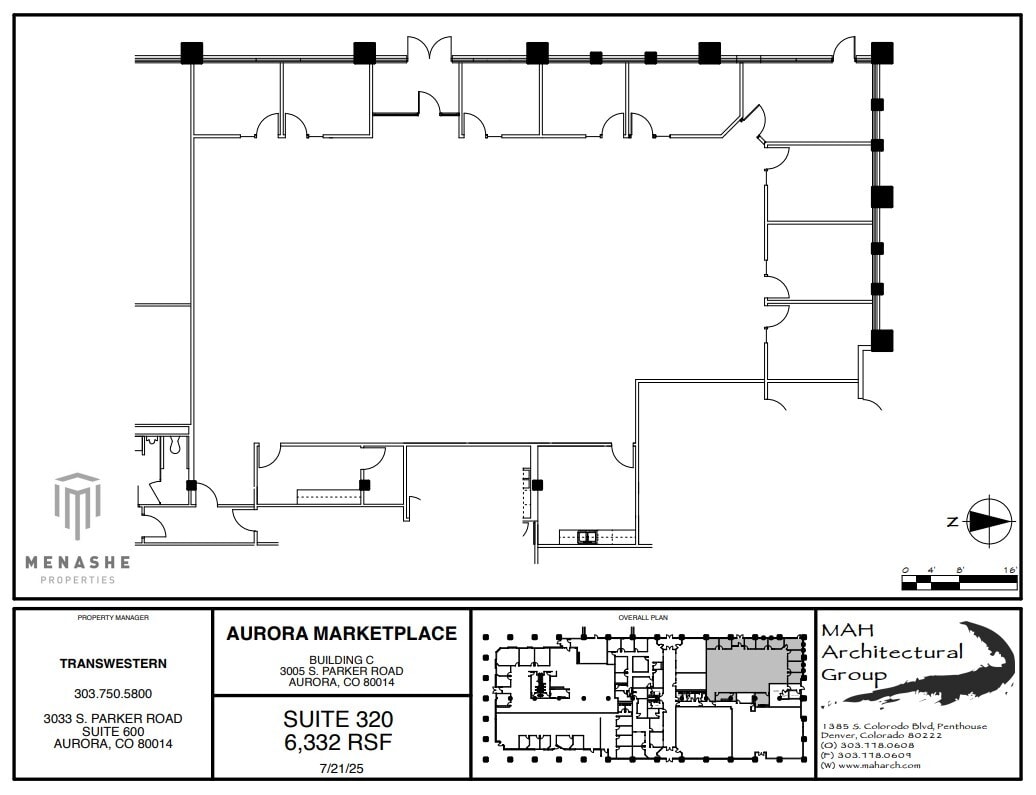 3025 S Parker Rd, Aurora, CO à louer Plan d’étage– Image 1 sur 1