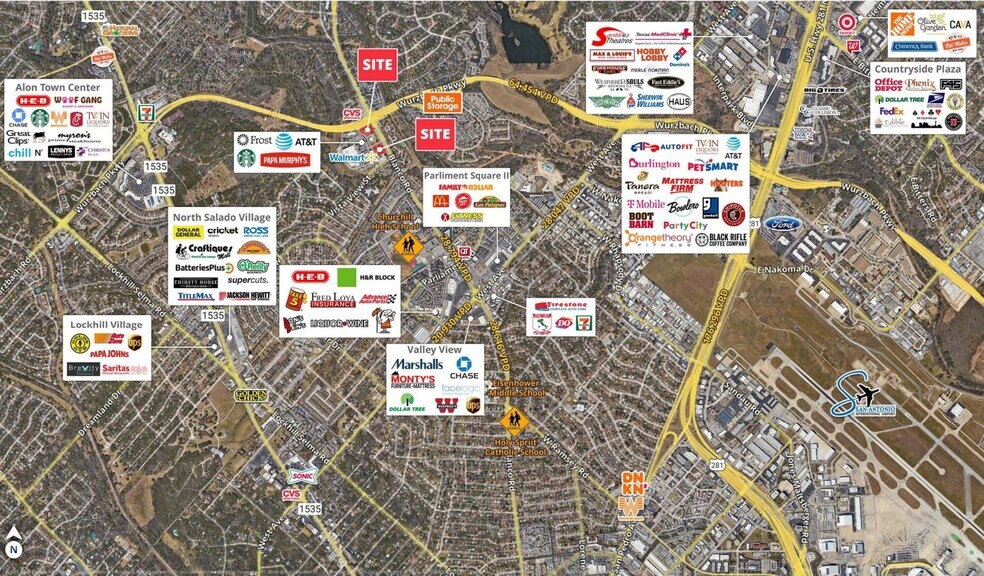 Blanco Rd, San Antonio, TX à vendre - Aérien – Image 2 sur 2