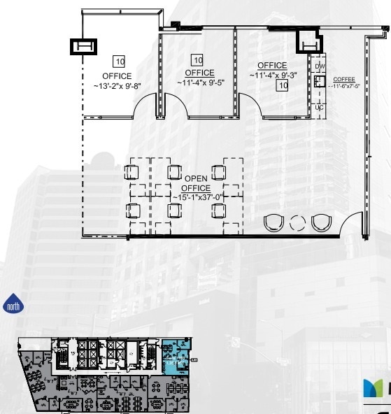 655 W Broadway, San Diego, CA à louer Plan d’étage– Image 1 sur 1