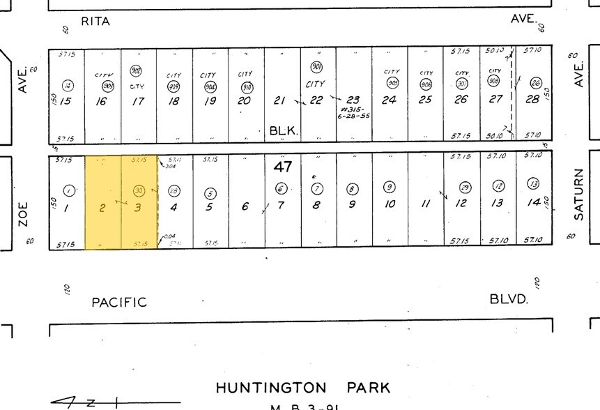 6606-6610 Pacific Blvd, Huntington Park, CA à louer - Plan cadastral – Image 2 sur 8