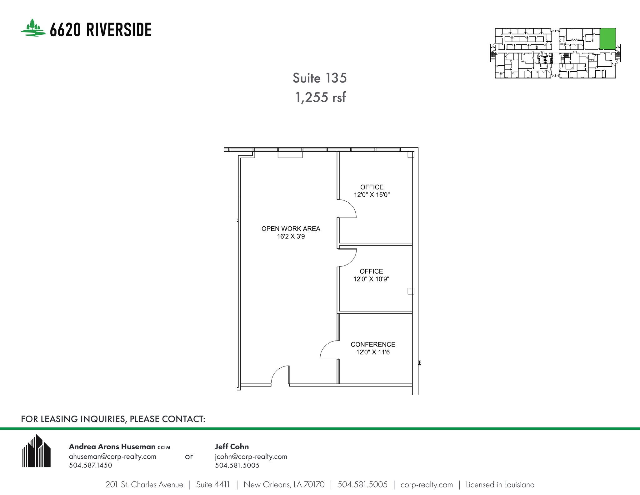 6660 Riverside Dr, Metairie, LA à louer Plan de site– Image 1 sur 1