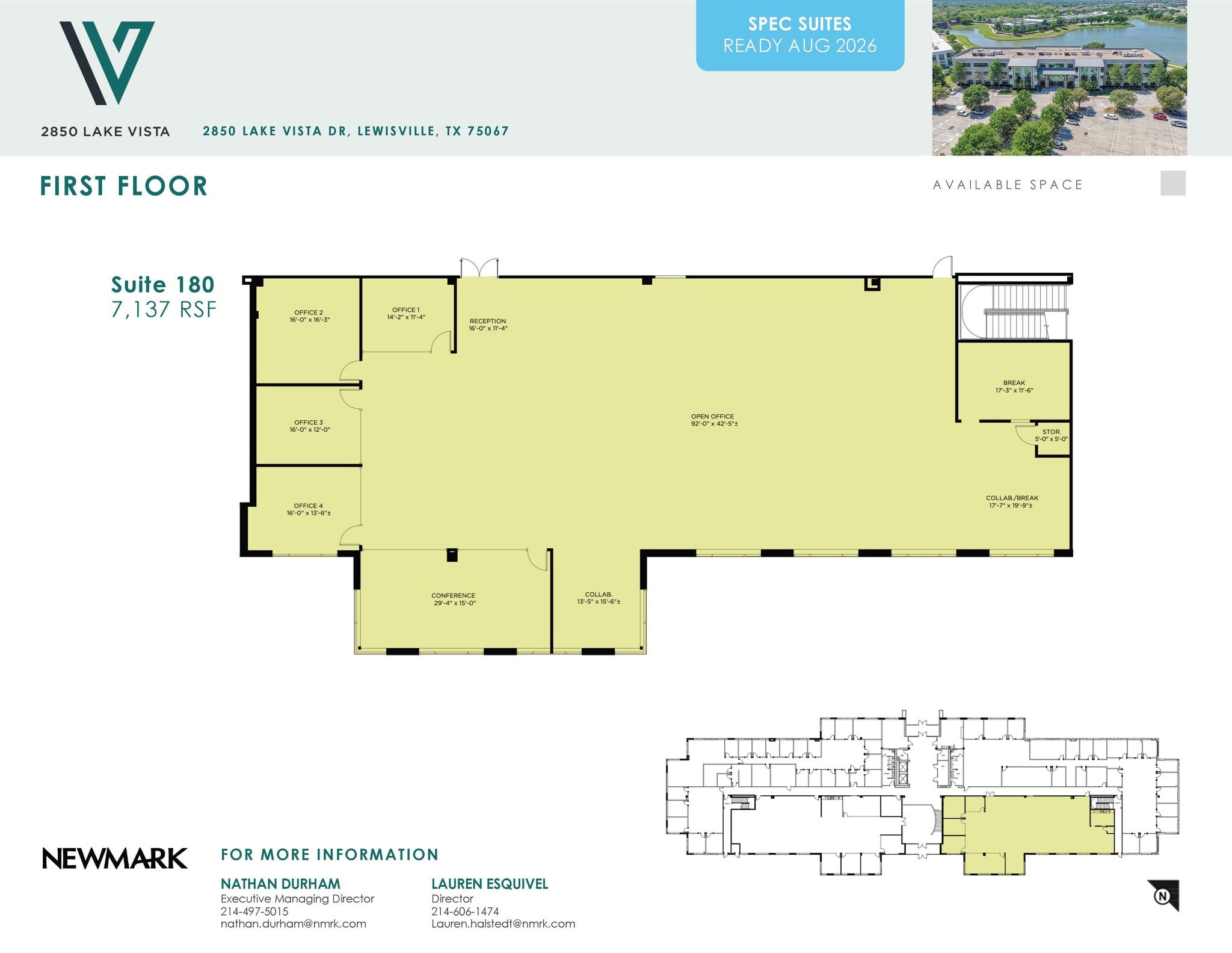 2850 Lake Vista Dr, Lewisville, TX à louer Plan d’étage– Image 1 sur 1