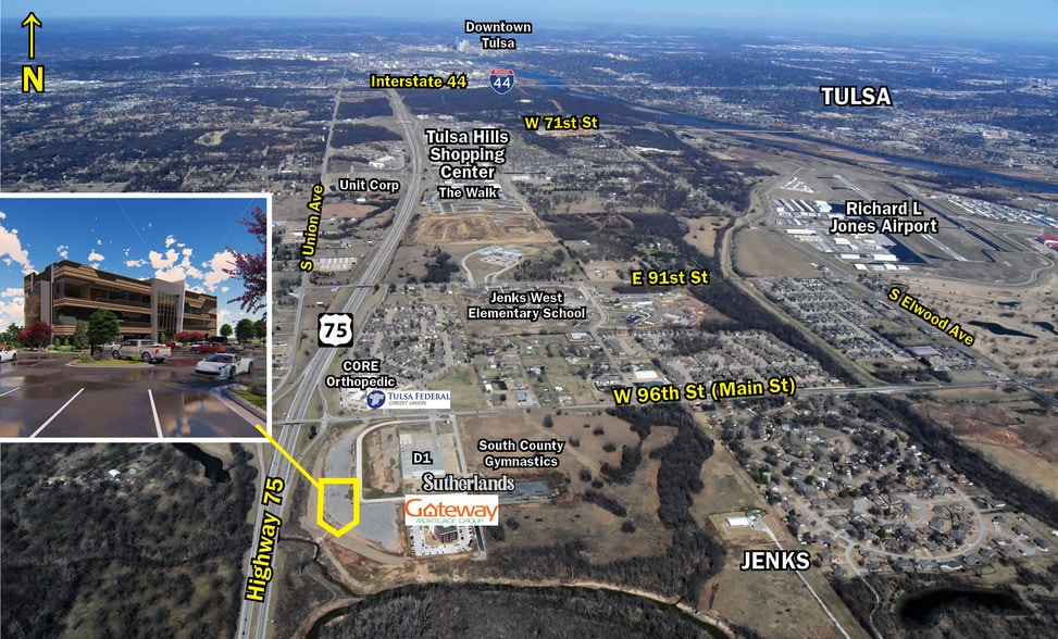 204 S Gateway Pl, Jenks, OK à louer - Aérien – Image 2 sur 4