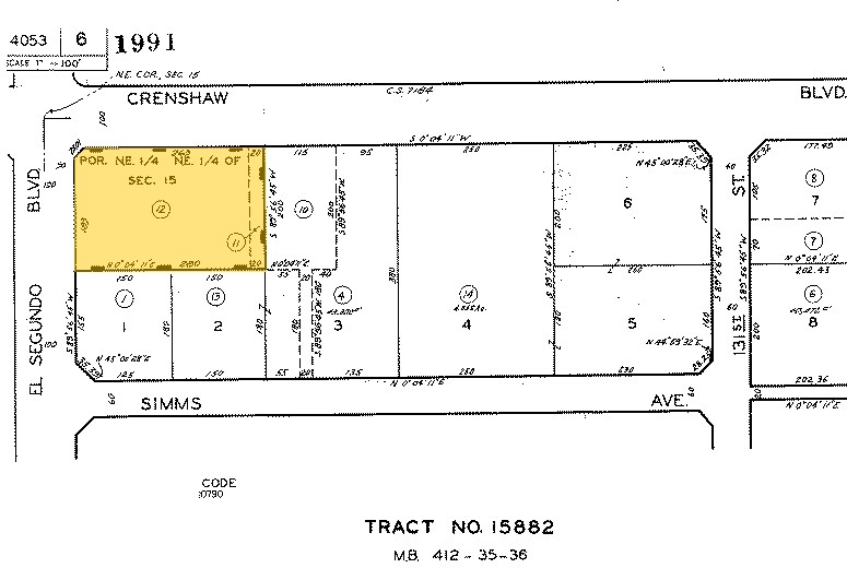 12851 Crenshaw Blvd, Hawthorne, CA à louer - Plan cadastral – Image 2 sur 3