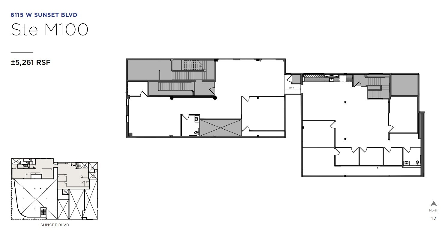 6115 W Sunset Blvd, Los Angeles, CA à louer Plan d’étage– Image 1 sur 1