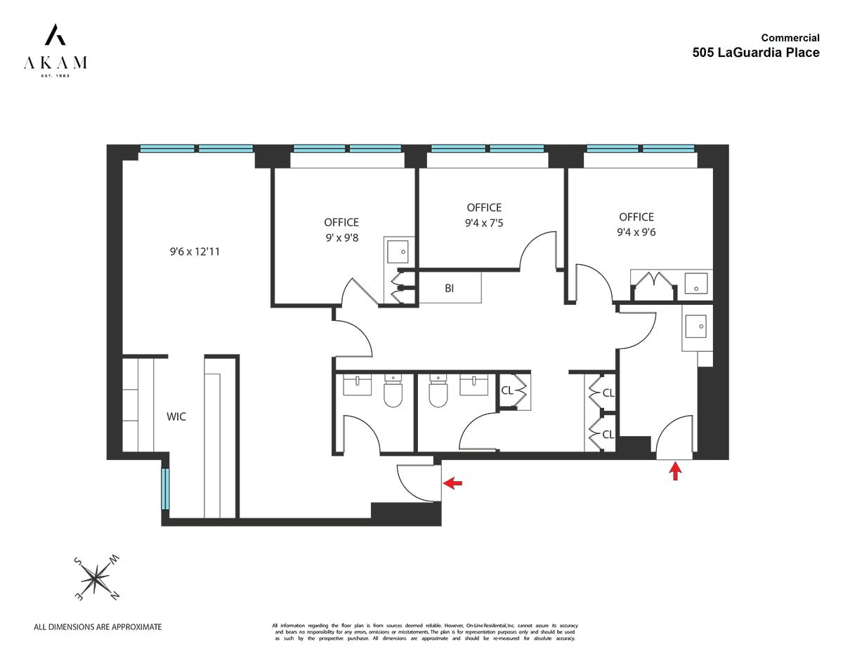 505 Laguardia Pl, New York, NY à louer Plan d’étage– Image 1 sur 2