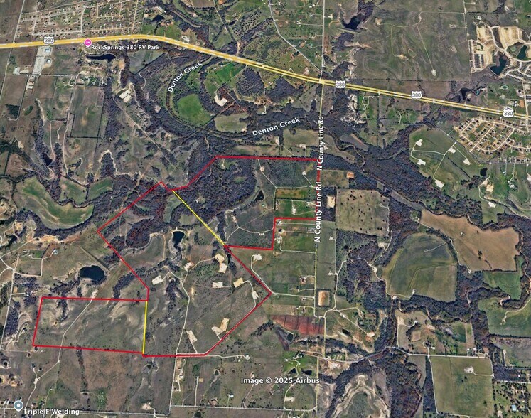 19771 N County Line Rd, Ponder, TX à vendre - Aérien – Image 3 sur 3