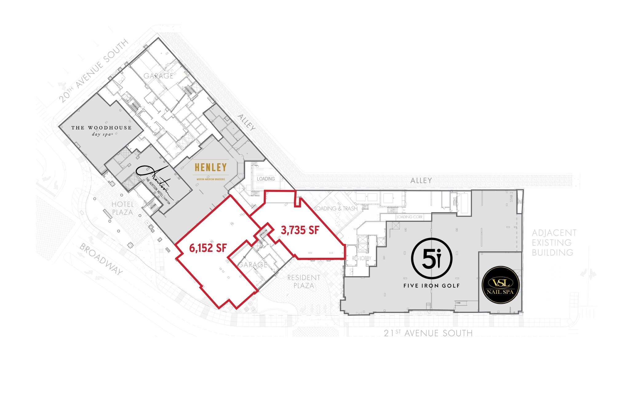 905 20th Ave S, Nashville, TN à louer Plan de site– Image 1 sur 1