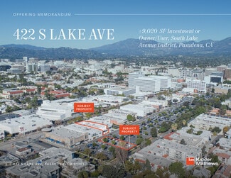 Plus de détails pour 422 S Lake Ave, Pasadena, CA - Local commercial à vendre