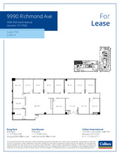 9990 Richmond Ave, Houston, TX à louer Plan d’étage– Image 1 sur 1
