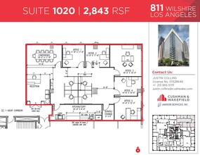 811 Wilshire Blvd, Los Angeles, CA à louer Plan d’étage– Image 2 sur 2