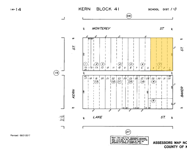 1112 Baker St, Bakersfield, CA à vendre - Plan cadastral – Image 2 sur 2