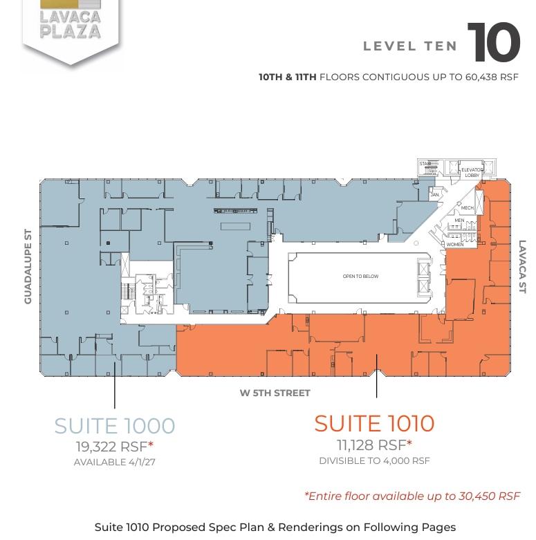504 Lavaca St, Austin, TX à louer Plan d’étage– Image 1 sur 1