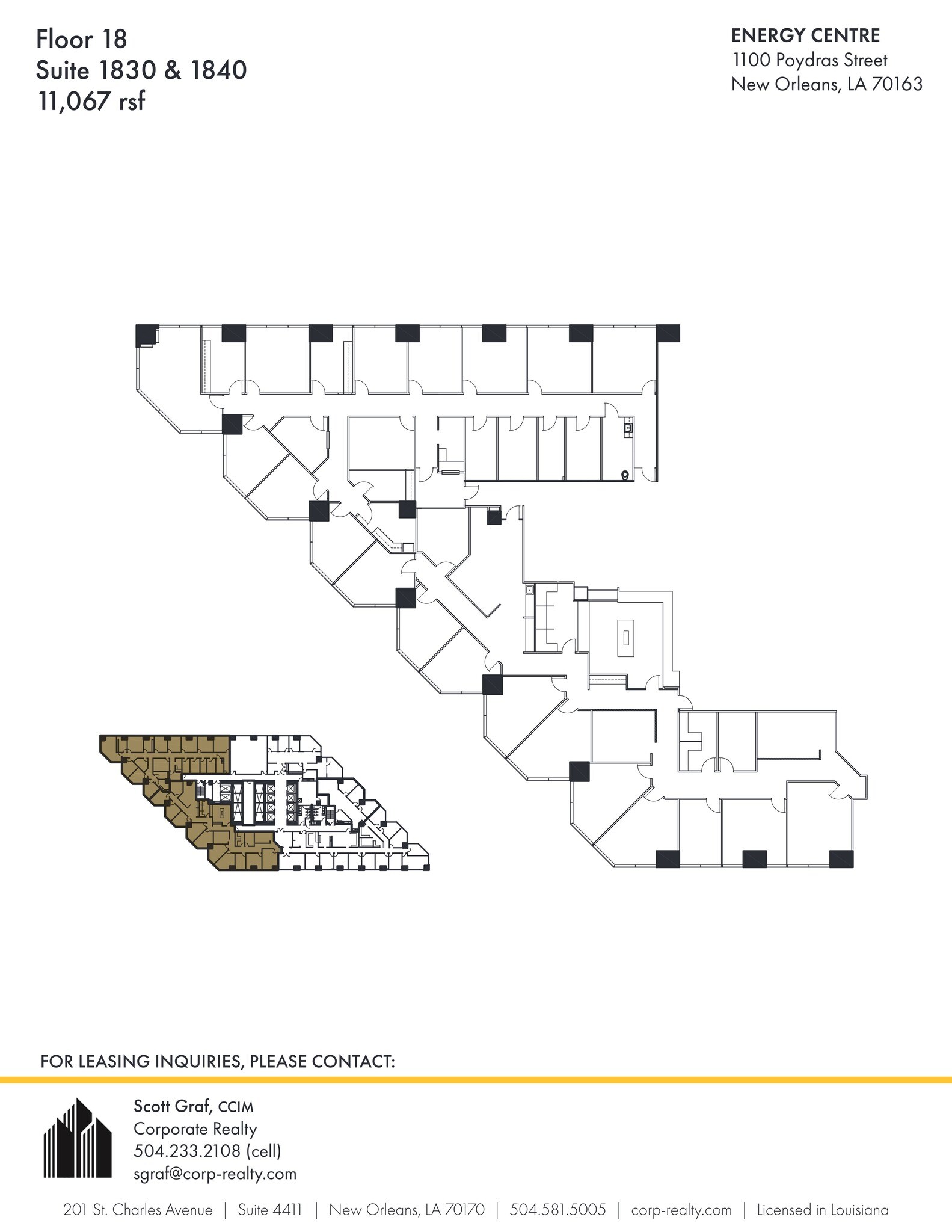 1100 Poydras St, New Orleans, LA à louer Plan de site– Image 1 sur 1