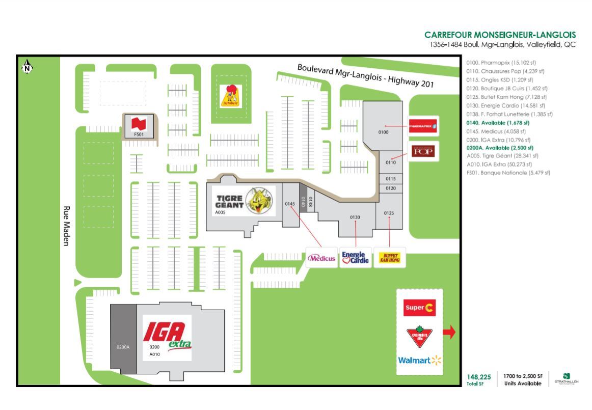1380-1484 Boul Monseigneur-Langlois, Salaberry-de-valleyfield, QC à louer Photo de l’immeuble– Image 1 sur 5