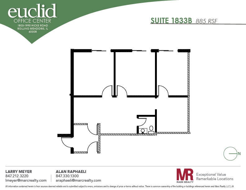 1803 Hicks Rd, Rolling Meadows, IL à louer Plan d’étage– Image 1 sur 1