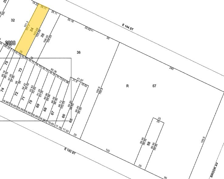 454 E 144th St, The Bronx, NY à vendre - Plan cadastral – Image 2 sur 2