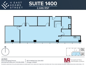 11 E Adams St, Chicago, IL à louer Plan d’étage– Image 1 sur 7