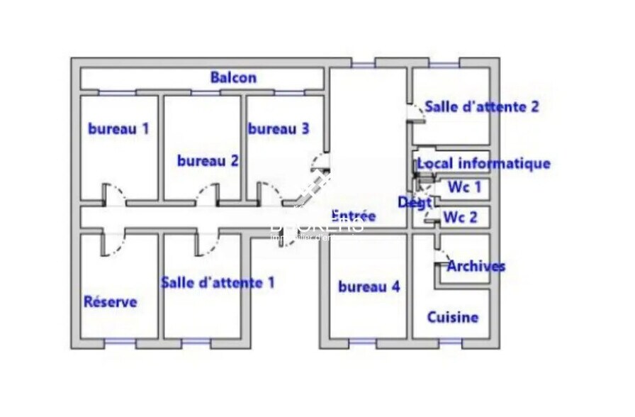 Bureau dans Grenoble à vendre - Plan d’étage – Image 2 sur 11